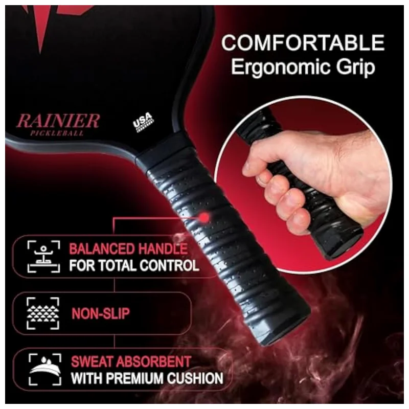 Pickleball set packed in sling bag with paddles and balls visible through mesh panel