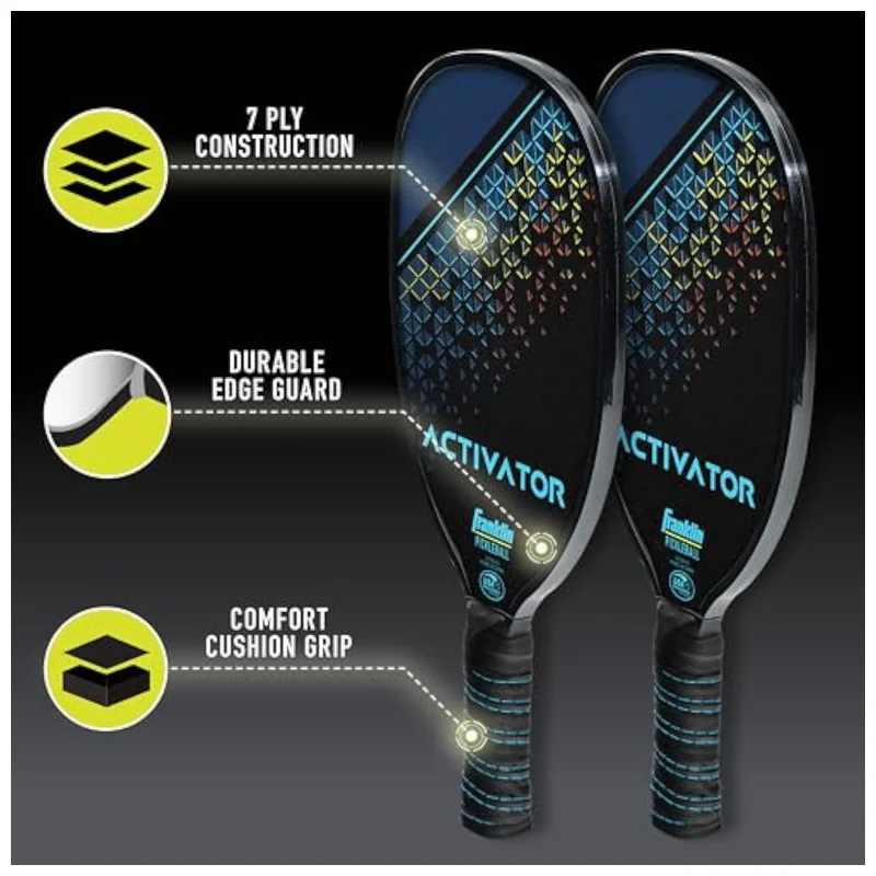 wooden pickleball paddle with plastic edge guard