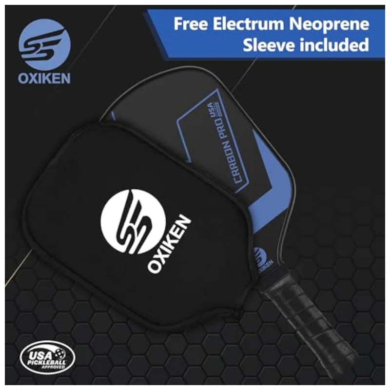 player gripping paddle mid-swing showing hand position and textured grip detail