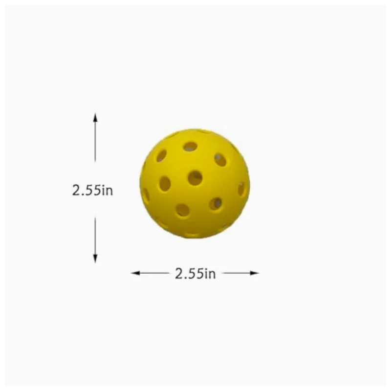 close-up of pickleball surface texture and hole pattern