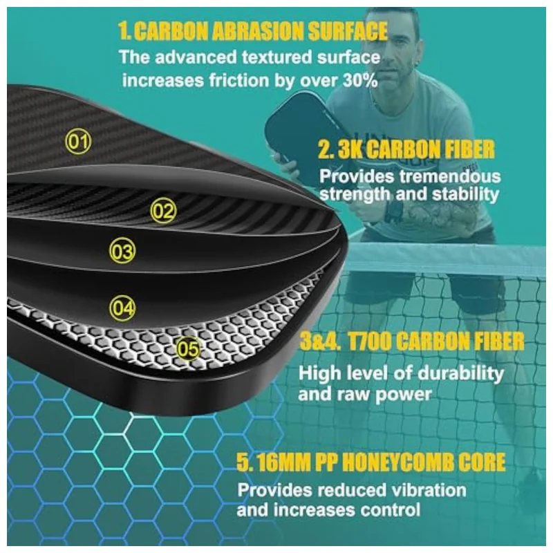 side profile showing extended handle and perforated leather grip