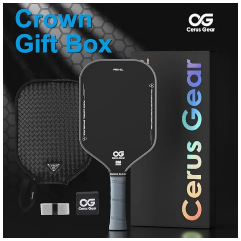 Paddle set laid out with cover, wrist strap and eraser on clean studio background