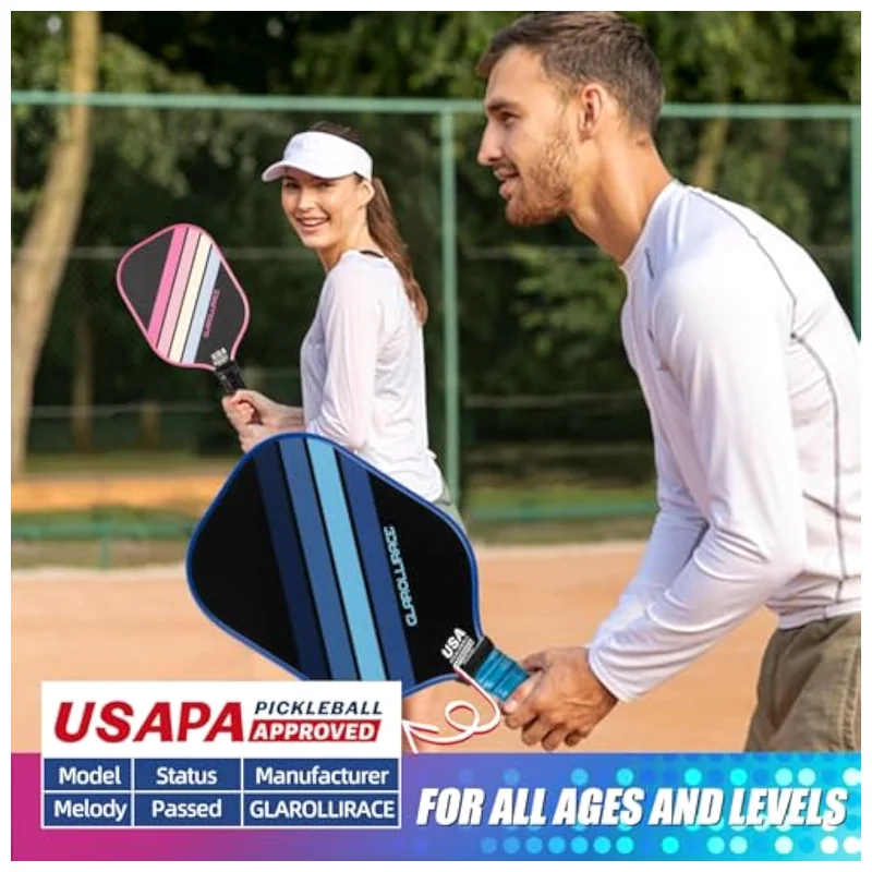 Fiberglass paddle close-up showing matte surface texture and honeycomb edge profile