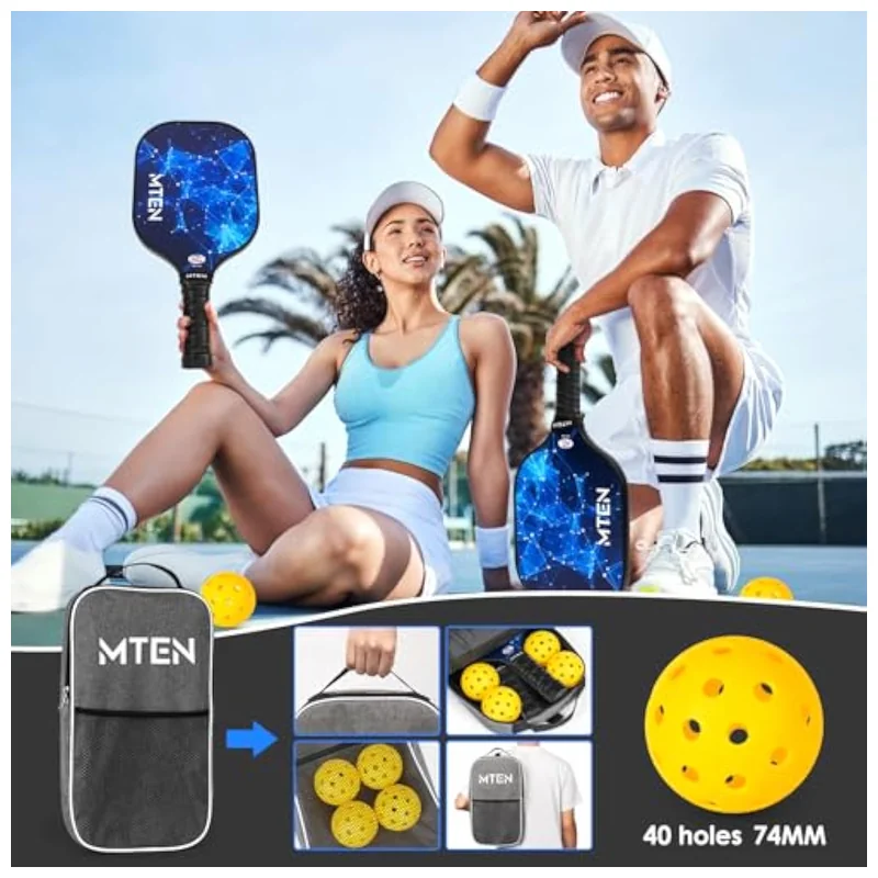 player holding paddle showing grip ergonomics and hand positioning