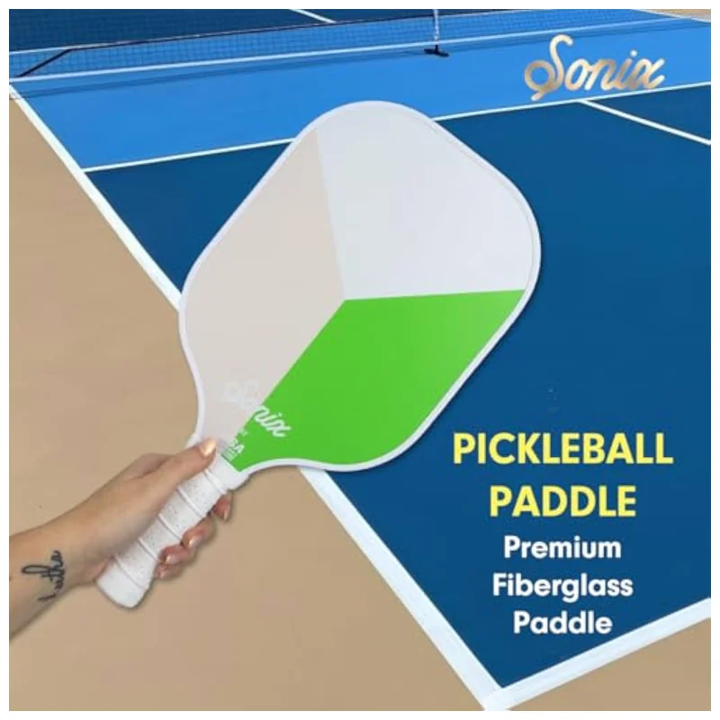 Sonix paddles arranged in retail-ready display with branded hang tags