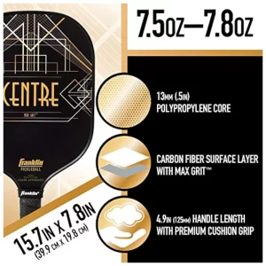 Franklin Sports Pro Tournament Pickleball Paddles featuring MaxGrit Technology for Extra Grip