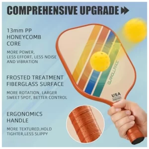 USAPA Approved Fiberglass and Carbon Fiber Pickleball Rackets with 13mm Core | Custom Logo