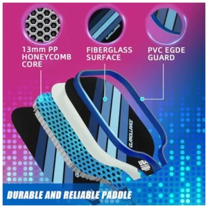 4-Player Wood Pickleball Set or 2-Player Fiberglass Racket Kit with Carry Bag | Custom Print